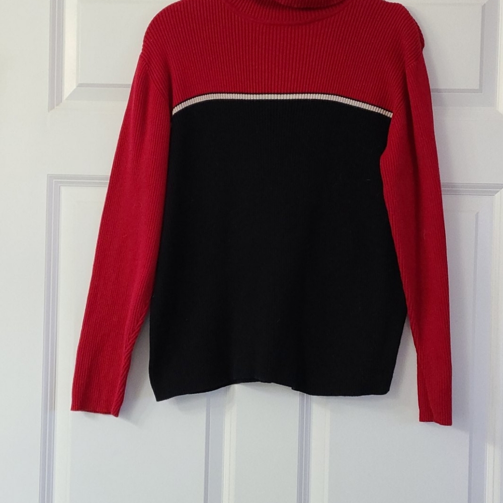 Pullover turtleneck cotton sweater